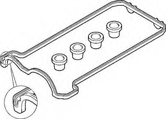 Комплект прокладок, кришка головки циліндра ELRING 475.830
