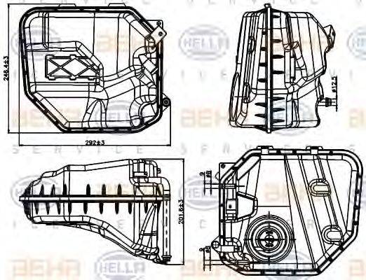 BEHR HELLA SERVICE 8MA376737201 Компенсаційний бак, що охолоджує рідину