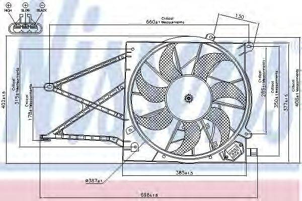 Вентилятор, охолодження двигуна NISSENS 85176