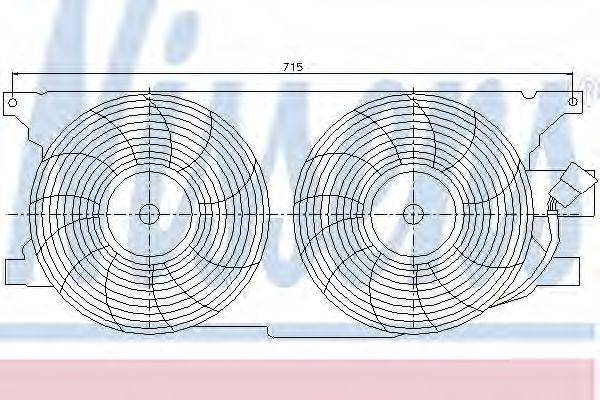 Вентилятор, конденсатор кондиціонера NISSENS 85402