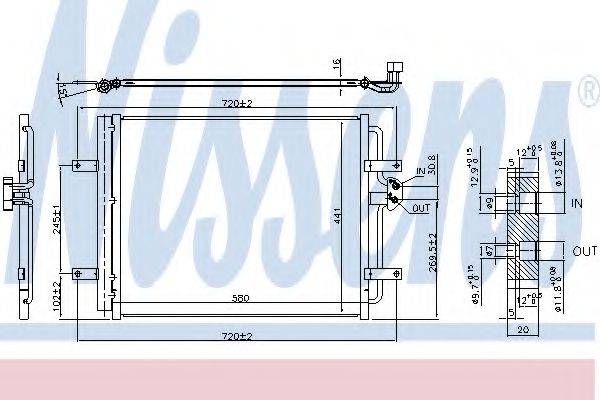 Конденсатор, кондиціонер NISSENS 940584