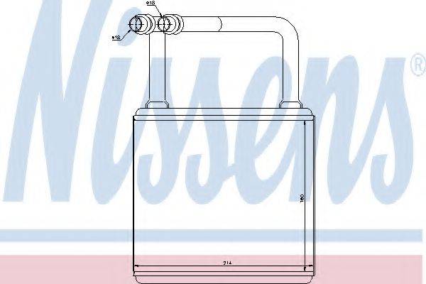 Теплообмінник, опалення салону NISSENS 72029