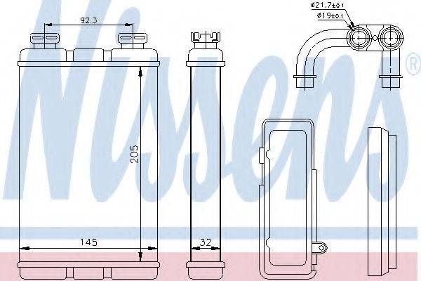 Теплообмінник, опалення салону NISSENS 70520