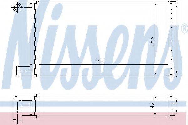 Теплообмінник, опалення салону NISSENS 72004