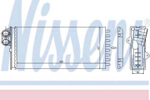 Теплообмінник, опалення салону NISSENS 73375