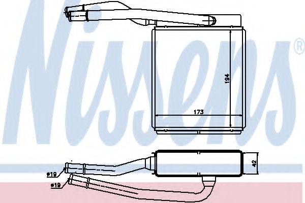 Теплообмінник, опалення салону NISSENS 71746