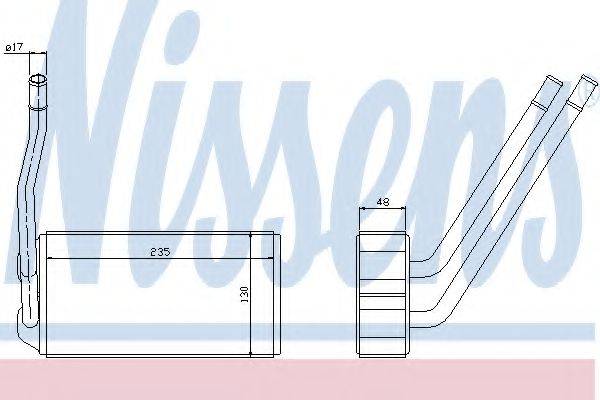 Теплообмінник, опалення салону NISSENS 73000