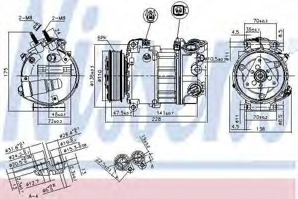 Компресор, кондиціонер NISSENS 890124