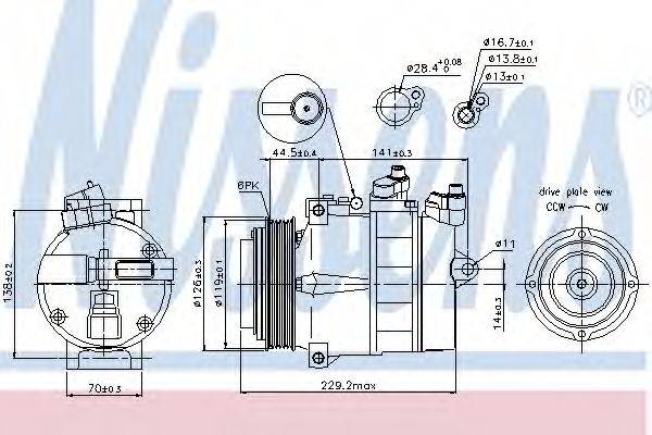 Компресор, кондиціонер NISSENS 89022