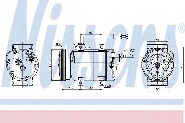 Компресор, кондиціонер NISSENS 89029