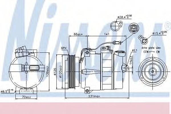 Компресор, кондиціонер NISSENS 89054