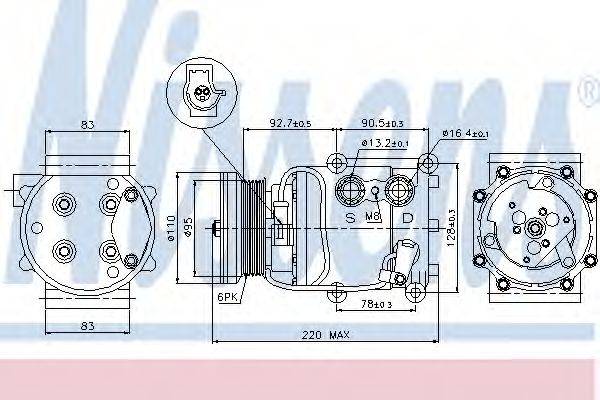 Компресор, кондиціонер NISSENS 89071