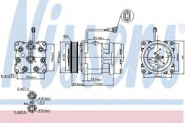 Компресор, кондиціонер NISSENS 89083