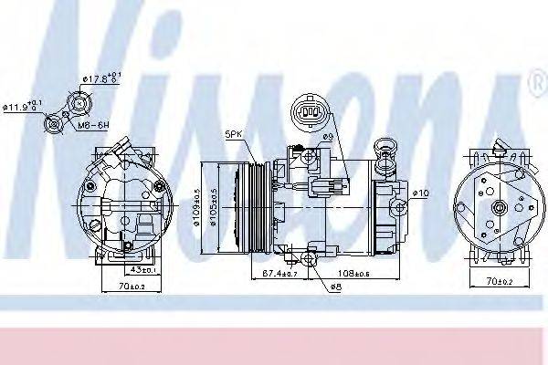 Компресор, кондиціонер NISSENS 89215