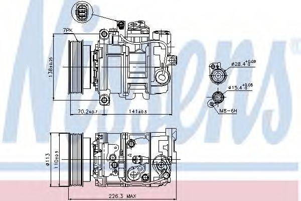 Компресор, кондиціонер NISSENS 89237