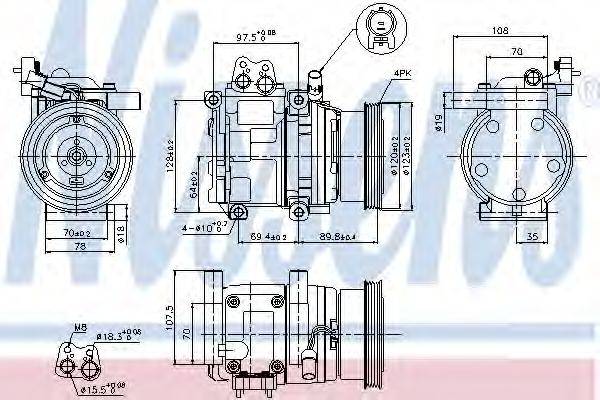 Компресор, кондиціонер NISSENS 89290