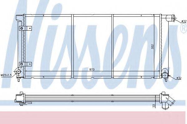 Радіатор, охолодження двигуна NISSENS 65175