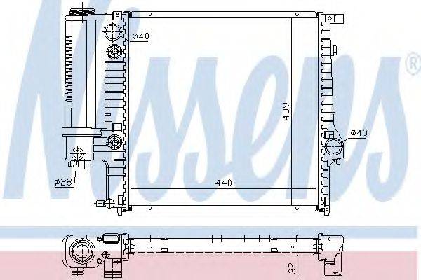 Радіатор, охолодження двигуна NISSENS 60613A