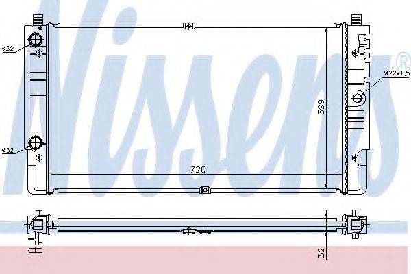 Радіатор, охолодження двигуна NISSENS 65238A