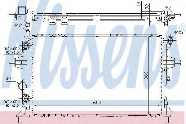 Радіатор, охолодження двигуна NISSENS 63247A