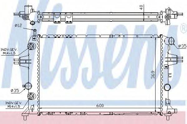 Радіатор, охолодження двигуна NISSENS 63003A