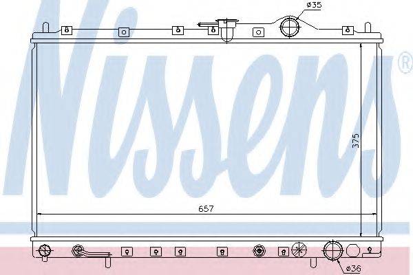 Радіатор, охолодження двигуна NISSENS 62887