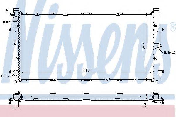 Радіатор, охолодження двигуна NISSENS 65273A