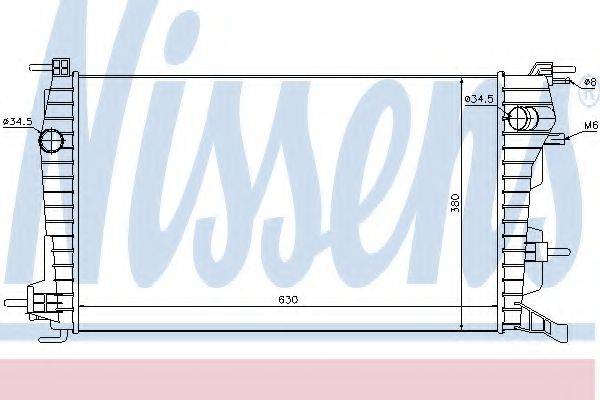 Радіатор, охолодження двигуна NISSENS 637616