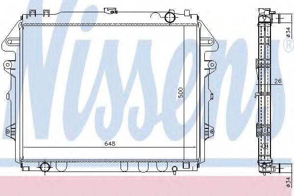 Радіатор, охолодження двигуна NISSENS 646884