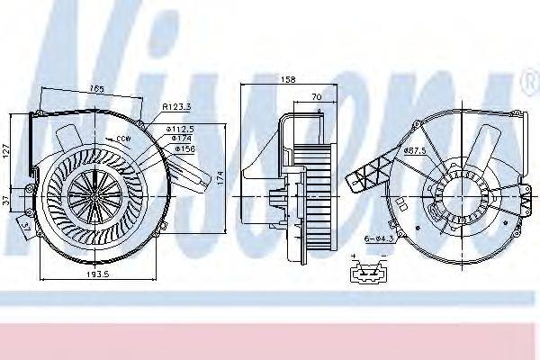 Вентилятор салону NISSENS 87028