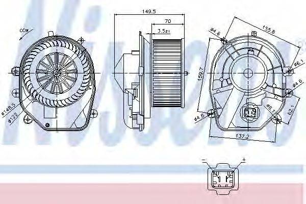 Вентилятор салону NISSENS 87030