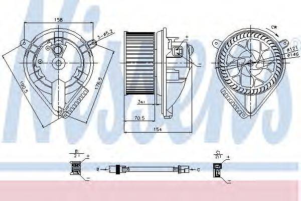 Вентилятор салону NISSENS 87052