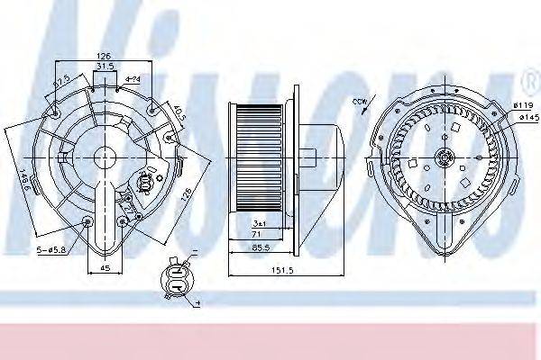 Вентилятор салону NISSENS 87066