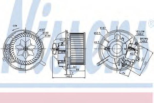 Вентилятор салону NISSENS 87072