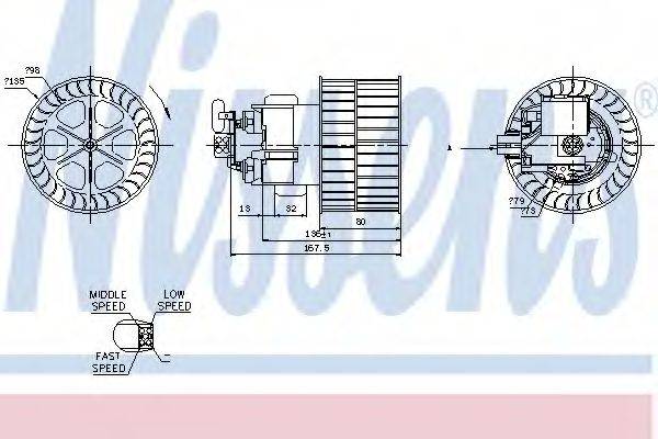 Вентилятор салону NISSENS 87154