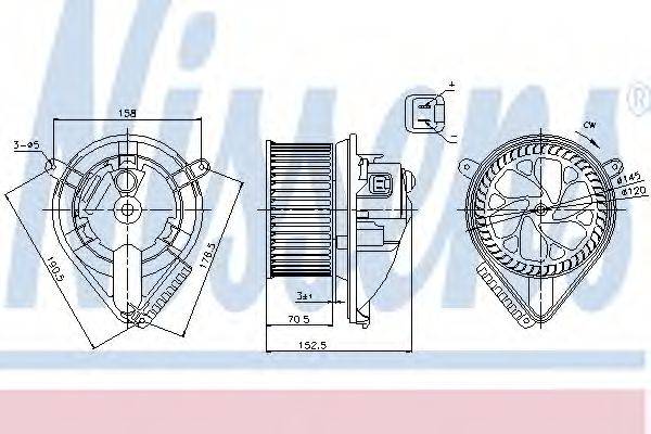 Вентилятор салону NISSENS 87156