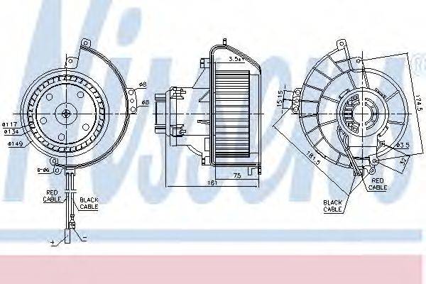 Вентилятор салону NISSENS 87188