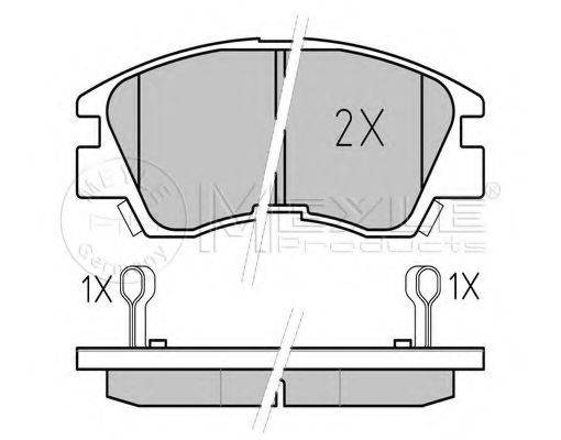 Комплект гальмівних колодок, дискове гальмо MEYLE 025 213 7316/W