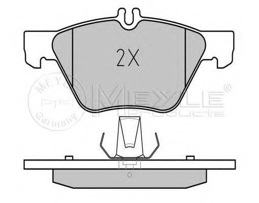 Комплект гальмівних колодок, дискове гальмо MEYLE 025 216 7020