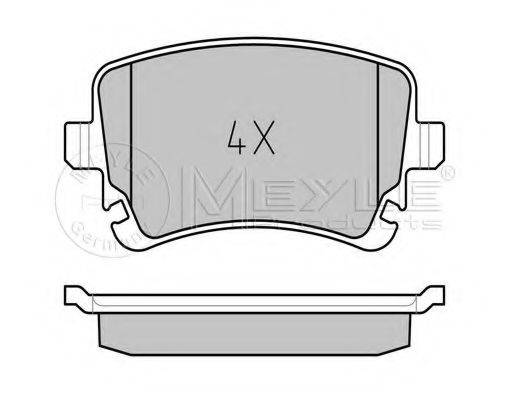 Комплект гальмівних колодок, дискове гальмо MEYLE 025 233 2617/PD