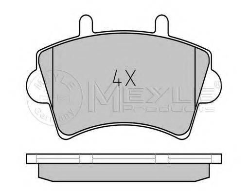Комплект гальмівних колодок, дискове гальмо MEYLE 025 236 1318