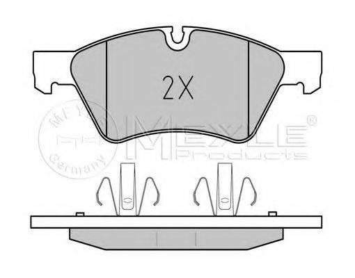 Комплект гальмівних колодок, дискове гальмо MEYLE 025 239 2221