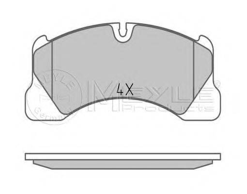 Комплект гальмівних колодок, дискове гальмо MEYLE 025 250 0717/PD