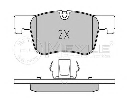 Комплект гальмівних колодок, дискове гальмо MEYLE 025 255 0618