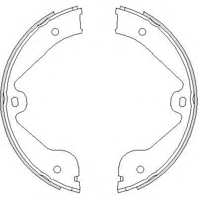 Комплект гальмівних колодок, стоянкова гальмівна система REMSA 4735.00
