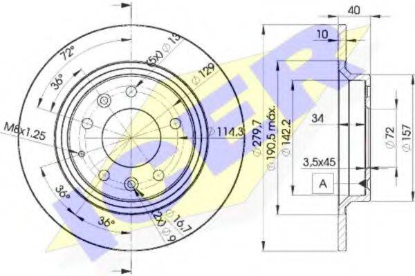 гальмівний диск ICER 78BD3268-2