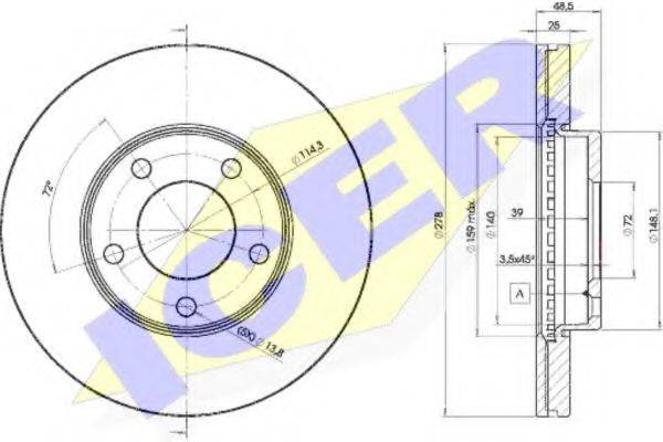 гальмівний диск ICER 78BD3272-2