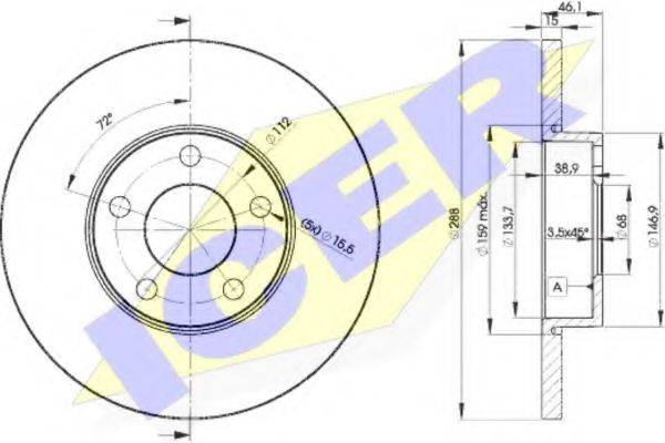 гальмівний диск ICER 78BD4061-2