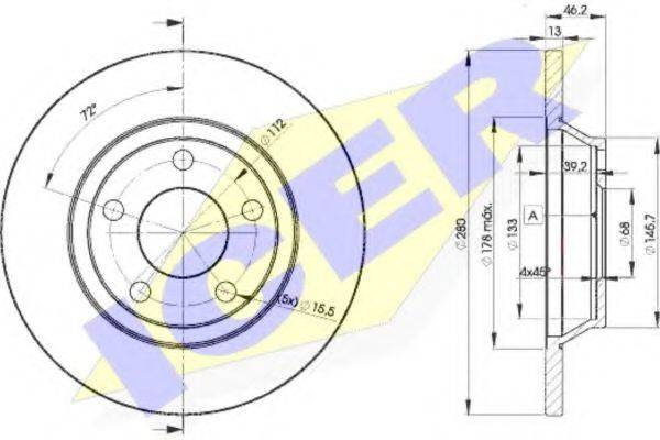 гальмівний диск ICER 78BD4064-2