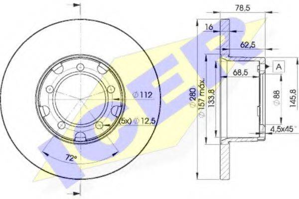 гальмівний диск ICER 78BD4280-1